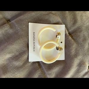 New hoop earrings - ivory color